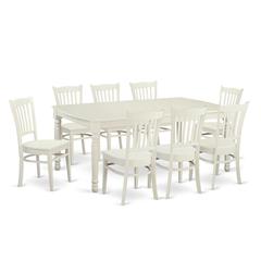 9  PC  Kitchen  nook  Dining  set  for  8-  Dining  Table  and  8  Dining  Chairs