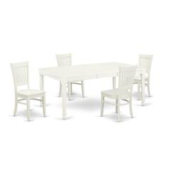 Dining Table- Dining Chairs, DOVA5-LWH-W