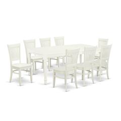 Dining Table- Dining Chairs, DOVA9-LWH-W