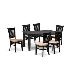 Dining Table- Dining Chairs, DUVA7-BLK-C