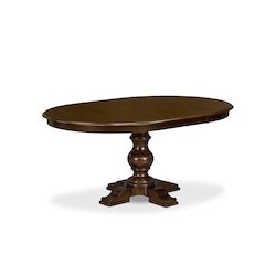 Wooden Mid-Century Dining Table with Butterfly Leaf Oval tabletop – Espresso