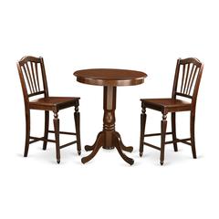 3  PC  pub  Table  set  -  Kitchen  Table  and  2  counter  height  stool.
