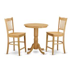 3  Pc  Dining  counter  height  set  -  high  top  Table  and  2  dinette  Chairs.