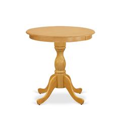 EST-OAK-TP East West Furniture Beautiful Small Table with Oak Color Table Top Surface and Asian Wood Small Dining Table Wooden Legs - Oak Finish