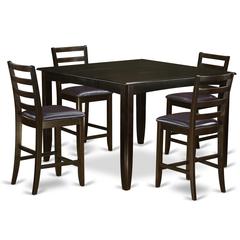 5  PC  Counter  height  Table  set-  Table  and  4  Leather  Stools