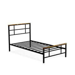 Ingram Modern Bed Frame with 4 Metal Legs - High-class Bed Frame in Powder Coating Black Color