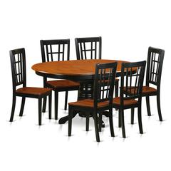 7  PC  Dining  set-Dining  Table  and  6  Wooden  Kitchen  Chairs