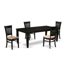 Dining Table- Table Leg Dining Chairs, LGVA5-BLK-C
