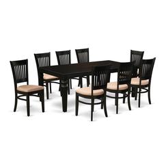 Dining Table- Table Leg Dining Chairs, LGVA9-BLK-C