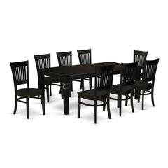 Dining Table- Table Leg Dining Chairs, LGVA9-BLK-W