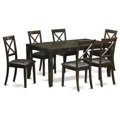 7  PC  Dining  room  set  for  6-Dining  Table  with  Leaf  and  6  Dining  Chairs