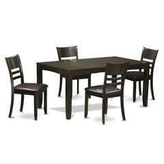 5  Pc  Dining  set-Table  Table  with  Leaf  and  4  Dining  Chairs
