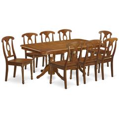 9  Pc  Dining  room  set  Table  with  Leaf  and  8  Dining  Chairs