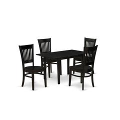 Dining Table- Dining Chairs, NFVA5-BLK-W