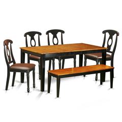 6-Pc  Dining  set  with  bench-Kitchen  Tables  and  4  Dining  Chairs  Plus  bench