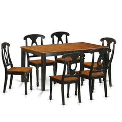 7  PC  Kitchen  Table  set-Dining  Table  and  6  Wooden  Dining  Chairs