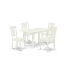 Dining Table- Dining Chairs, NOAV5-LWH-W