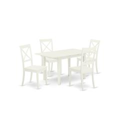 Dining Table- Dining Chairs, NOBO5-WHI-W