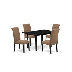 Dining Table- Dining Chairs, NOBR5-BLK-17