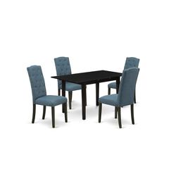 Dining Table- Dining Chairs, NOCE5-BLK-21