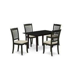 Dining Table- Dining Chairs, NODA5-BLK-C