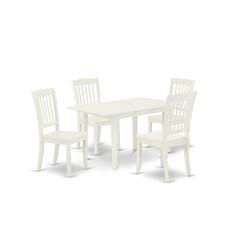 Dining Table- Dining Chairs, NODA5-LWH-W