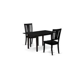 Dining Table- Dining Chairs, NODU3-BLK-W