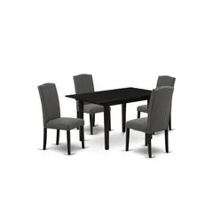 Dining Table- Parson Chairs, NOEN5-BLK-20