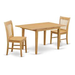 3  Pc  Kitchen  nook  Dining  set-  dinette  Table  with  a  12in  leaf  and  2  Kitchen  Chairs