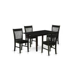 Dining Table- Dining Chairs, NOFK5-BLK-W