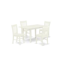 Dining Table- Dining Chairs, NOFK5-LWH-W