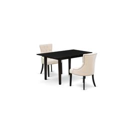 Dining Table- Parson Chairs, NOFR3-BLK-02
