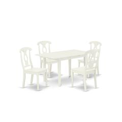 Dining Table- Dining Chairs, NOKE5-LWH-W