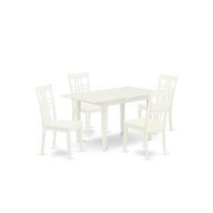 Dining Table- Dining Chairs, NOLG5-LWH-W