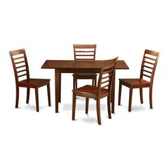 5  Pc  Kitchen  Table  set  -  Table  with  a  12in  Leaf  and  4  Kitchen  Dining  Chairs