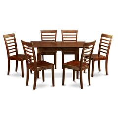 7  Pc  Dining  room  set  -  Rectangular  Table  with  Leaf  and  6  Dining  Chairs