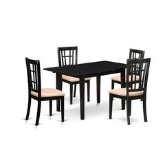 Dining Table- Dining Chairs, NONI5-BLK-C