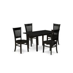 Dining Table- Dining Chairs, NOVA5-BLK-W