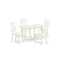 Dining Table- Dining Chairs, NOWE5-WHI-W