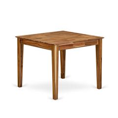 East West Furniture OXT-ANA-T  Modern Wood Kitchen Table with Walnut Color Table Top Surface and Asian Wood Kitchen Table Wooden Legs - Walnut Finish