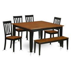 6  PC  Kitchen  table  set  with  bench-Kitchen  Tables  and  4  Wood  Kitchen  Chairs  Plus  bench