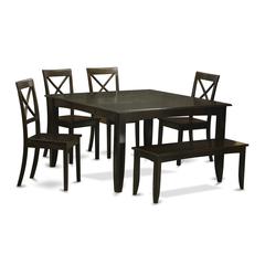 6  Pc  Dining  room  set  with  bench-Dining  Tablewith  Leaf  and  4  Kitchen  chair  Plus  Bench.