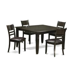 5  Pc  Dining  room  set-Dinette  Table  with  Leaf  and  4  Dinette  Chairs.