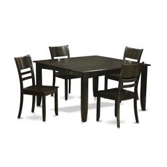 5  Pc  Dining  room  set-Dinette  Table  with  Leaf  and  4  Kitchen  Chairs.