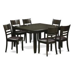 7  Pc  Dining  set-Dinette  Table  with  Leaf  and  6  Kitchen  Chairs.