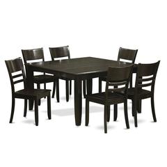 7  PC  Dining  set-Dining  Table  with  Leaf  and  6  Dinette  Chairs.