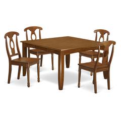 5  Pc  Dining  room  set-Table  with  Leaf  and  4  Kitchen  Chairs.