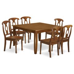 7  PC  Dining  room  set-Dinette  Table  with  Leaf  and  6  Kitchen  Chairs.