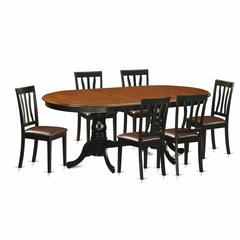 7  Pc  Dining  room  set-Dining  Table  with  6  Wood  Dining  Chairs