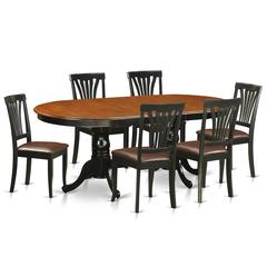 7  Pc  Dining  room  set-Dining  Table  with  6  Wooden  Dining  Chairs